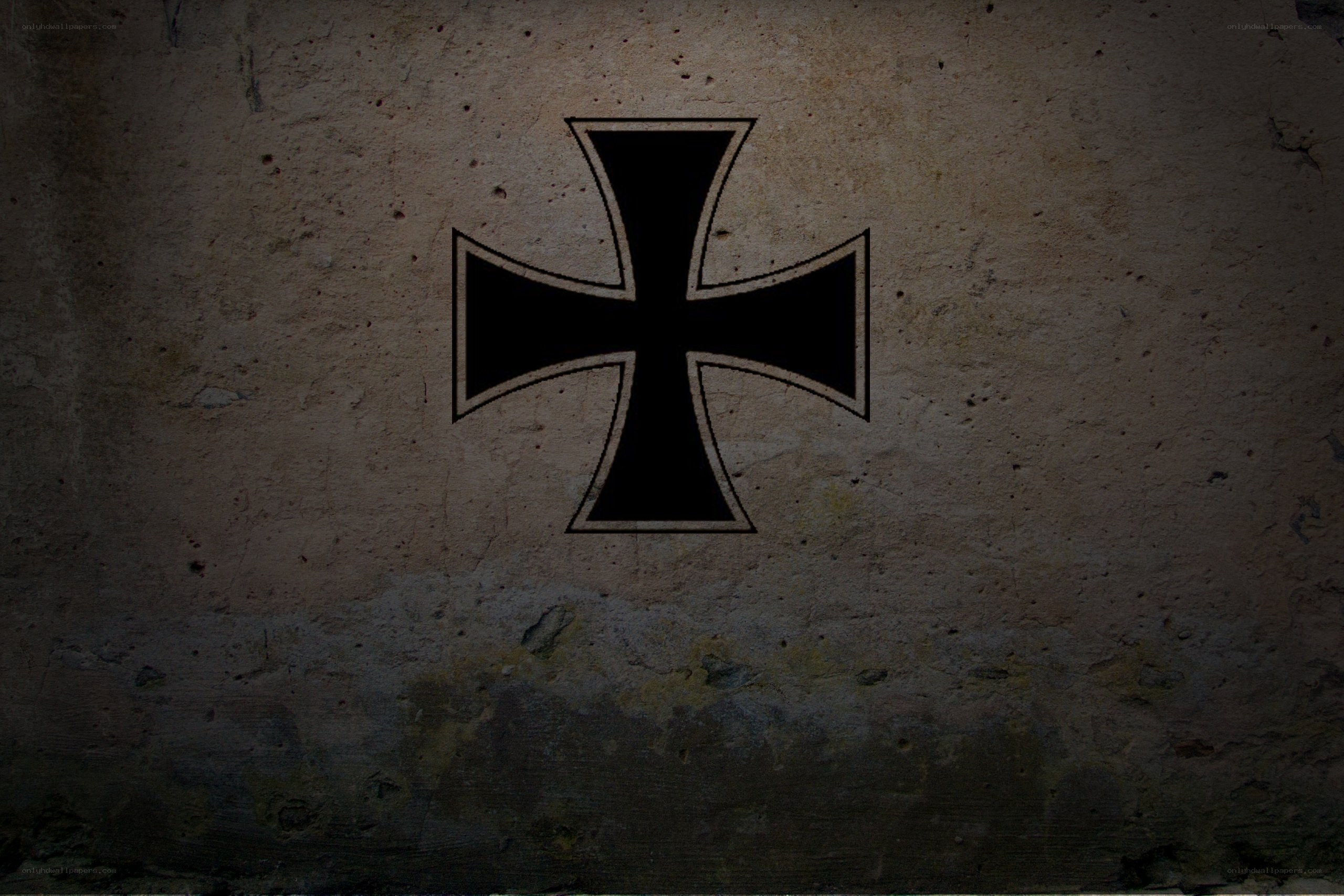 Iron Cross on concrete wall