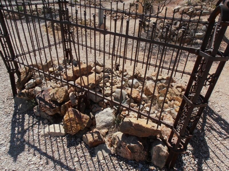 Iron Fence Around Rocks