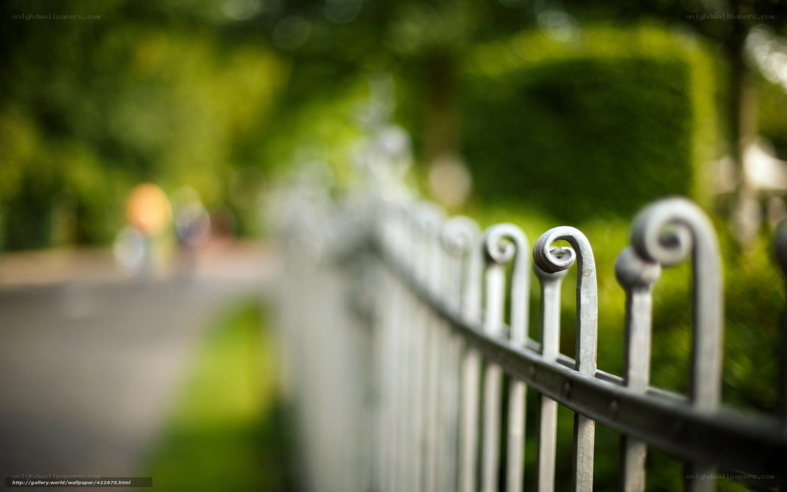 iron fence in a park