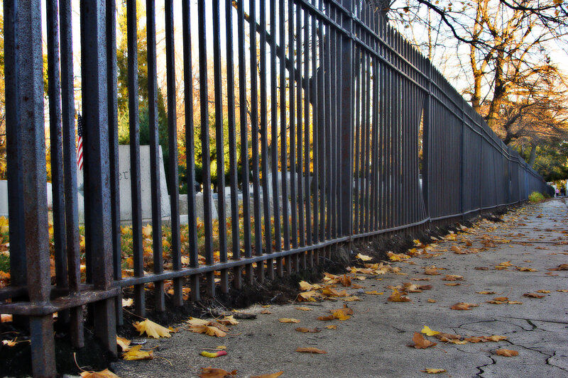 Iron Fence in Cemetery