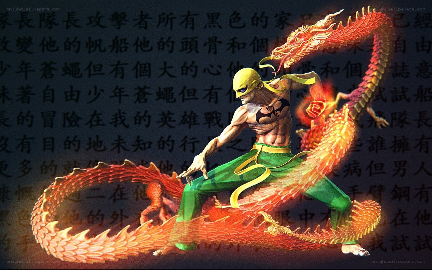Iron Fist with a dragon