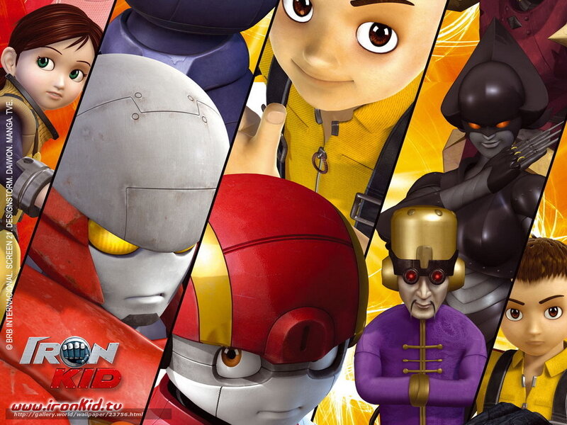 Iron Kid character collage