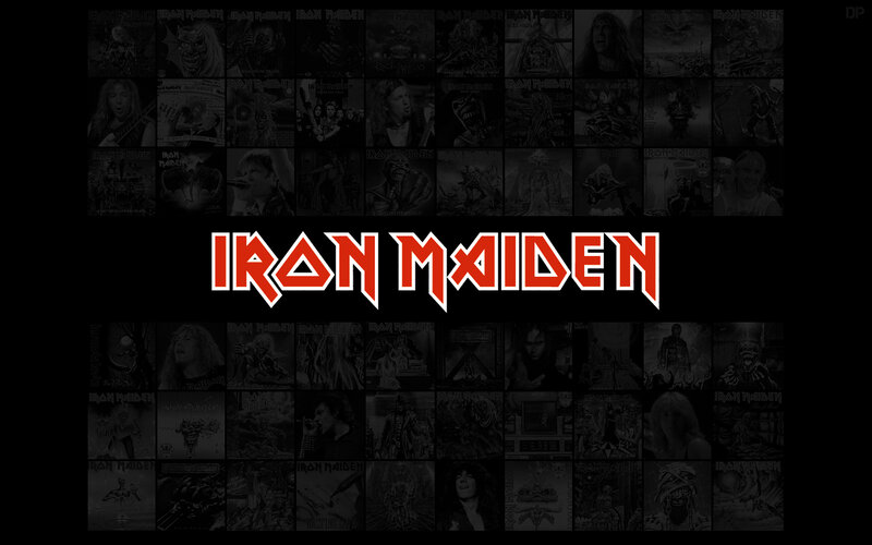 Iron Maiden album covers collage