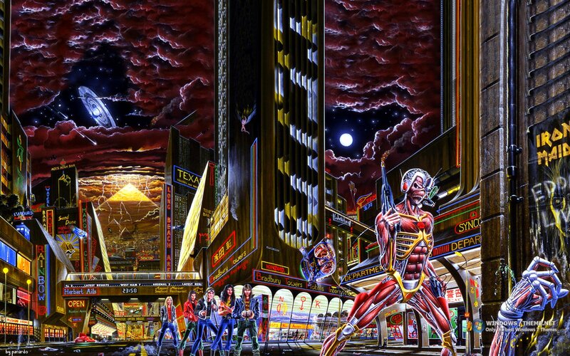 Iron Maiden Band and Mascot — Red