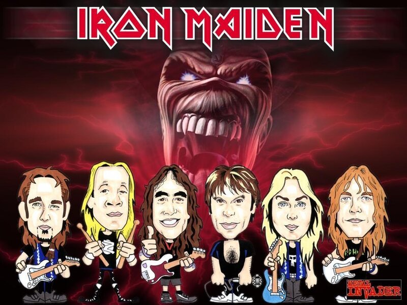 Iron Maiden band caricature