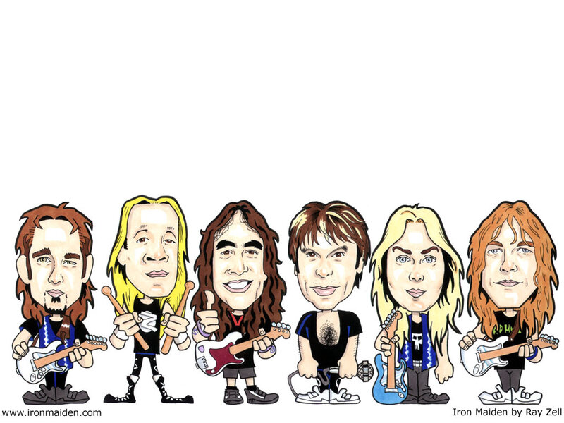 Iron Maiden band caricature