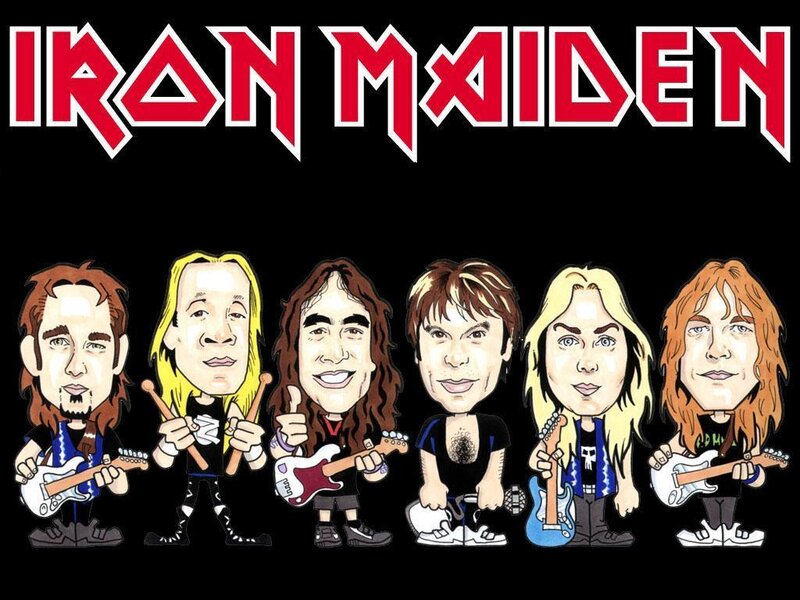 Iron Maiden band caricature