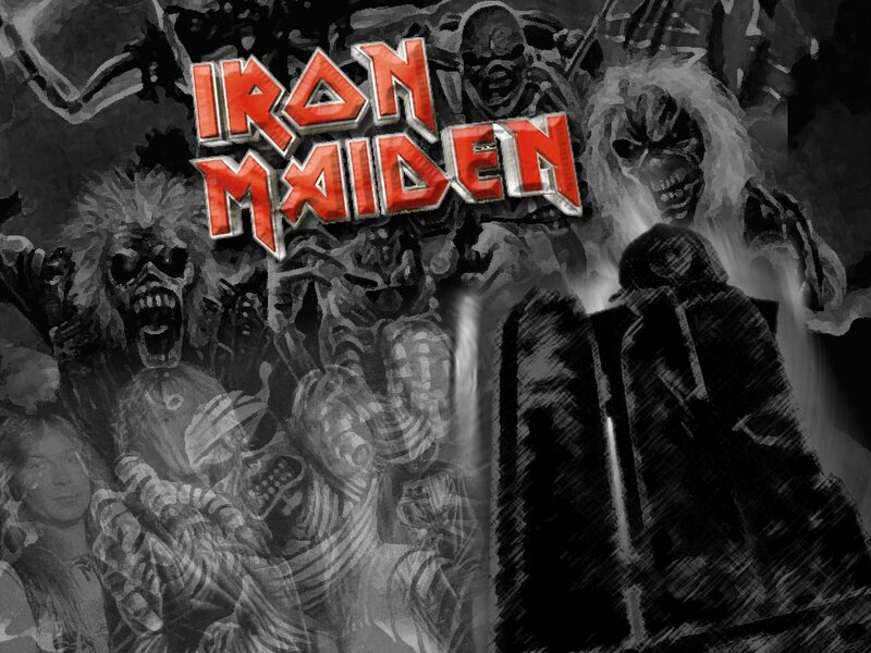 Iron Maiden Band Logo — Black, Dark, Dramatic