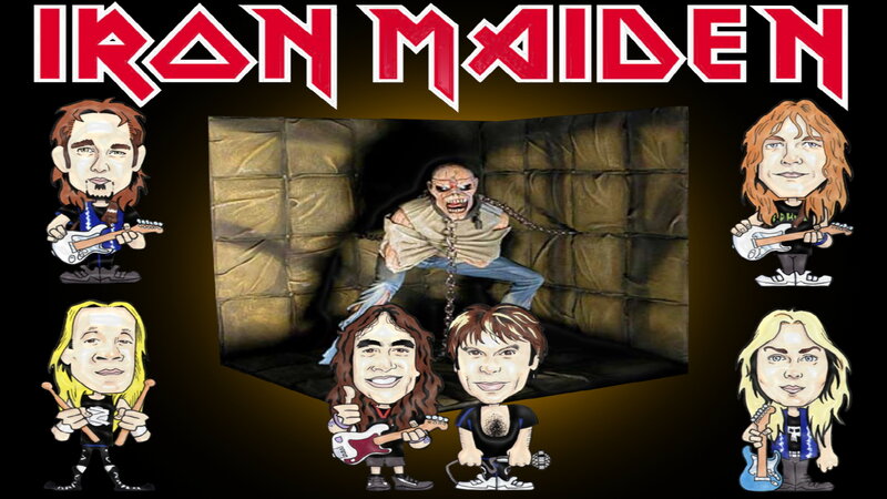 Iron Maiden Band Members — Black, Dramatic