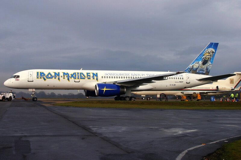 Iron Maiden branded airplane