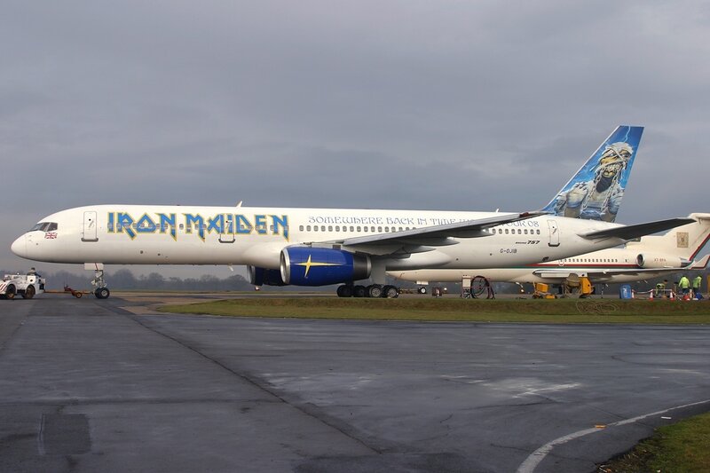 Iron Maiden branded airplane