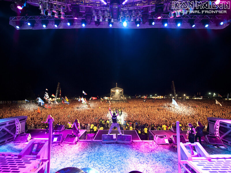 Iron Maiden concert at night