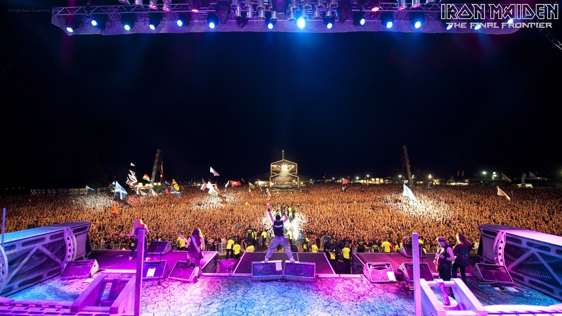 Iron Maiden concert at night