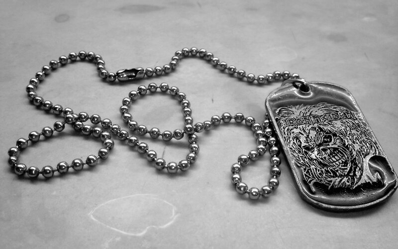 Iron Maiden dog tag necklace