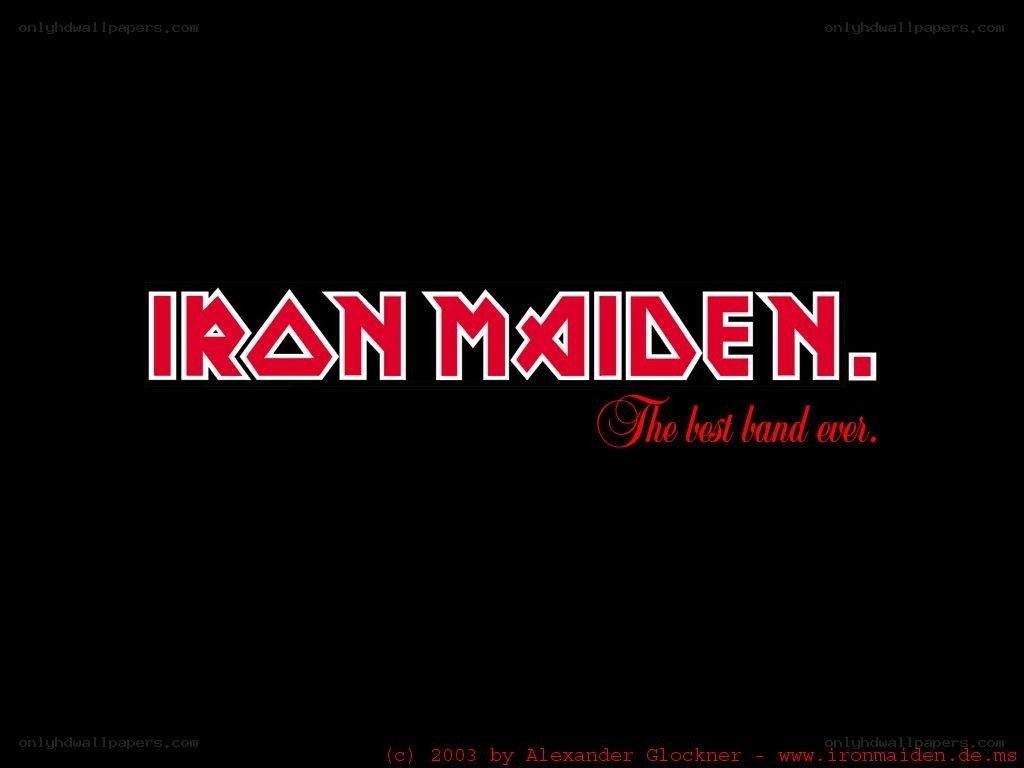 Iron Maiden logo with slogan