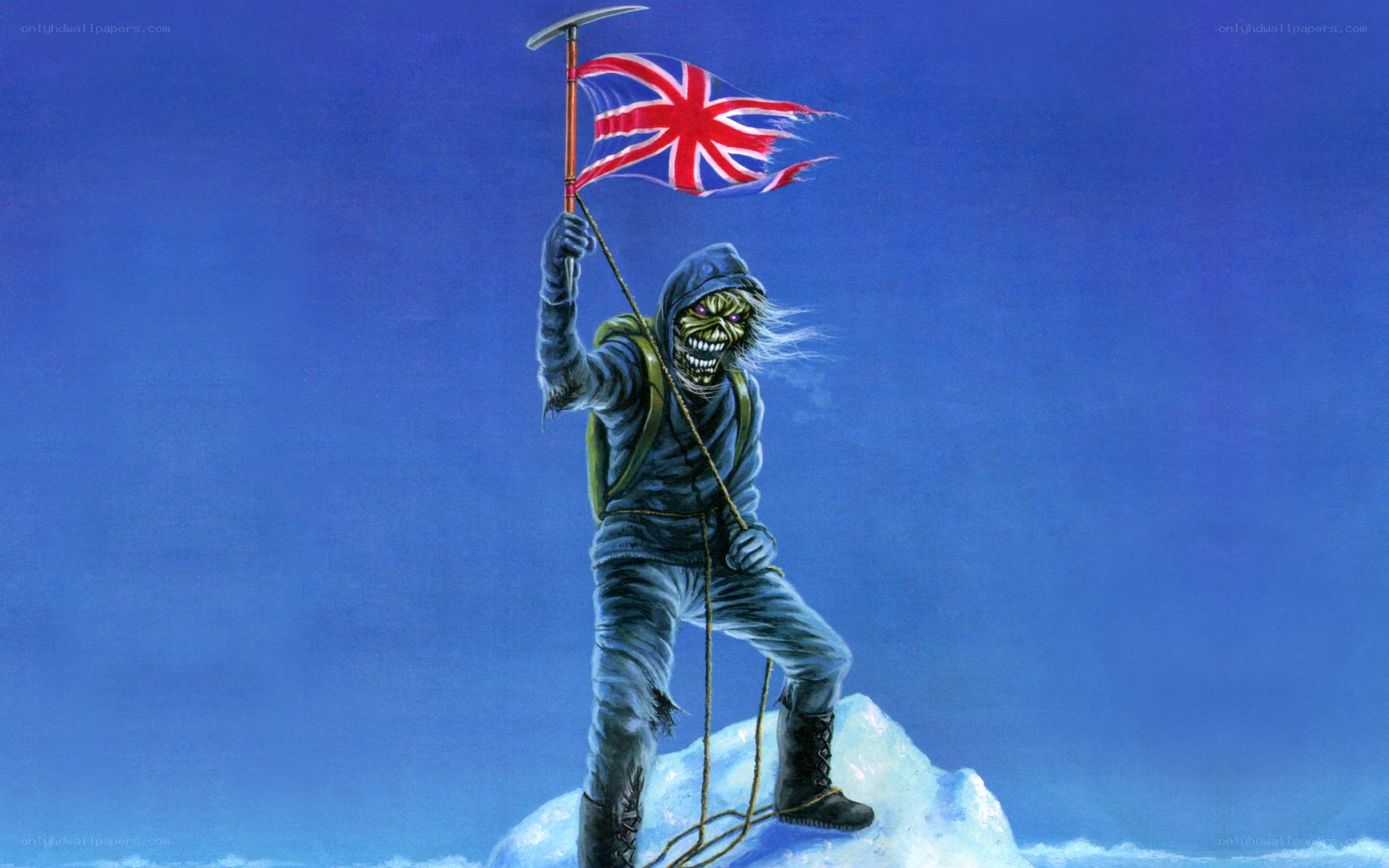 Iron Maiden on a mountain