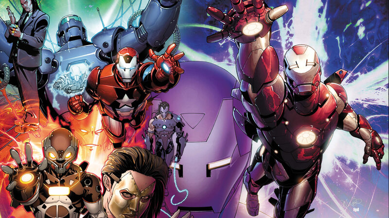 Iron Man and allies in action