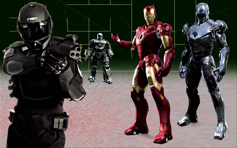Iron Man and armored figures