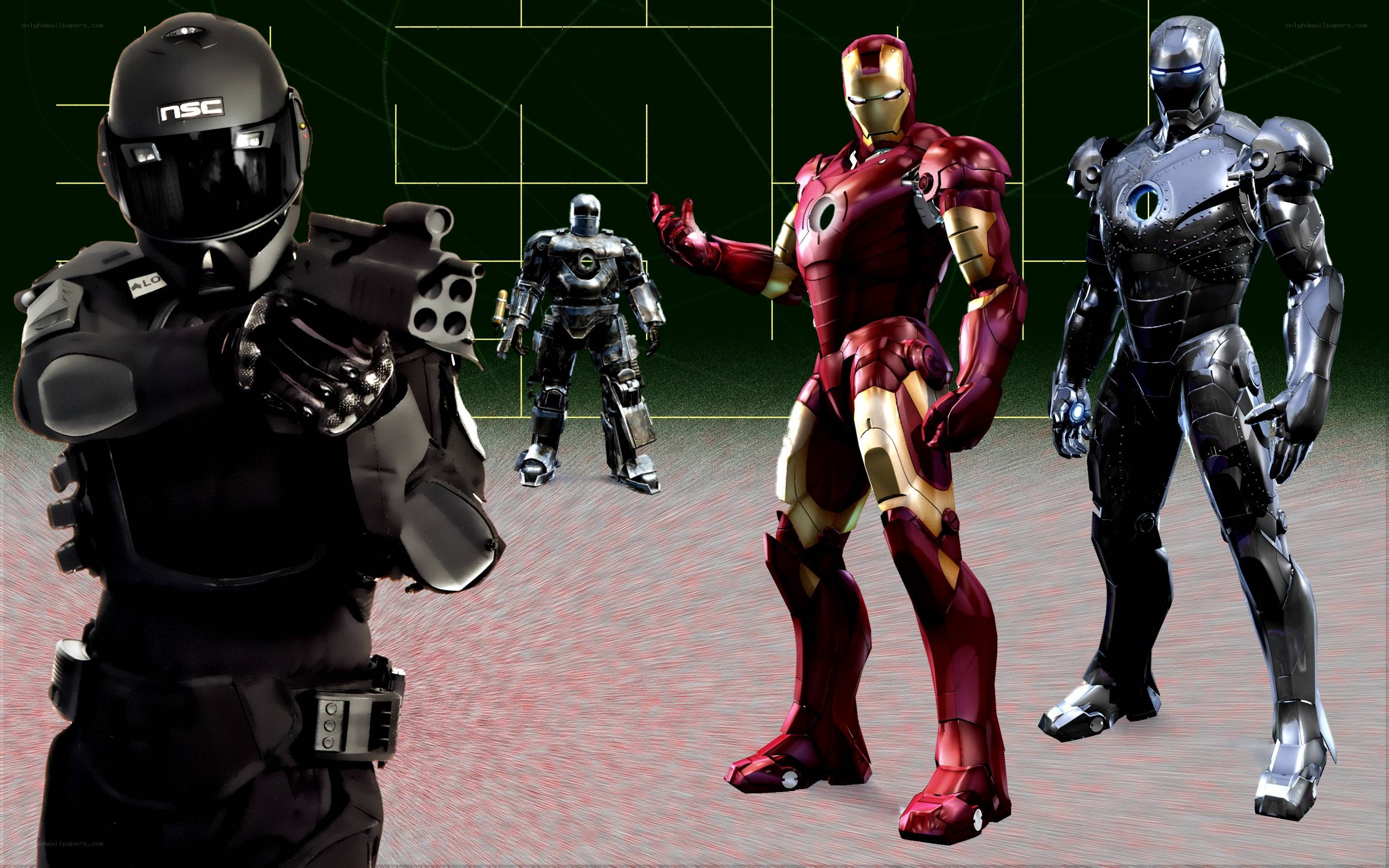 Iron Man and armored figures