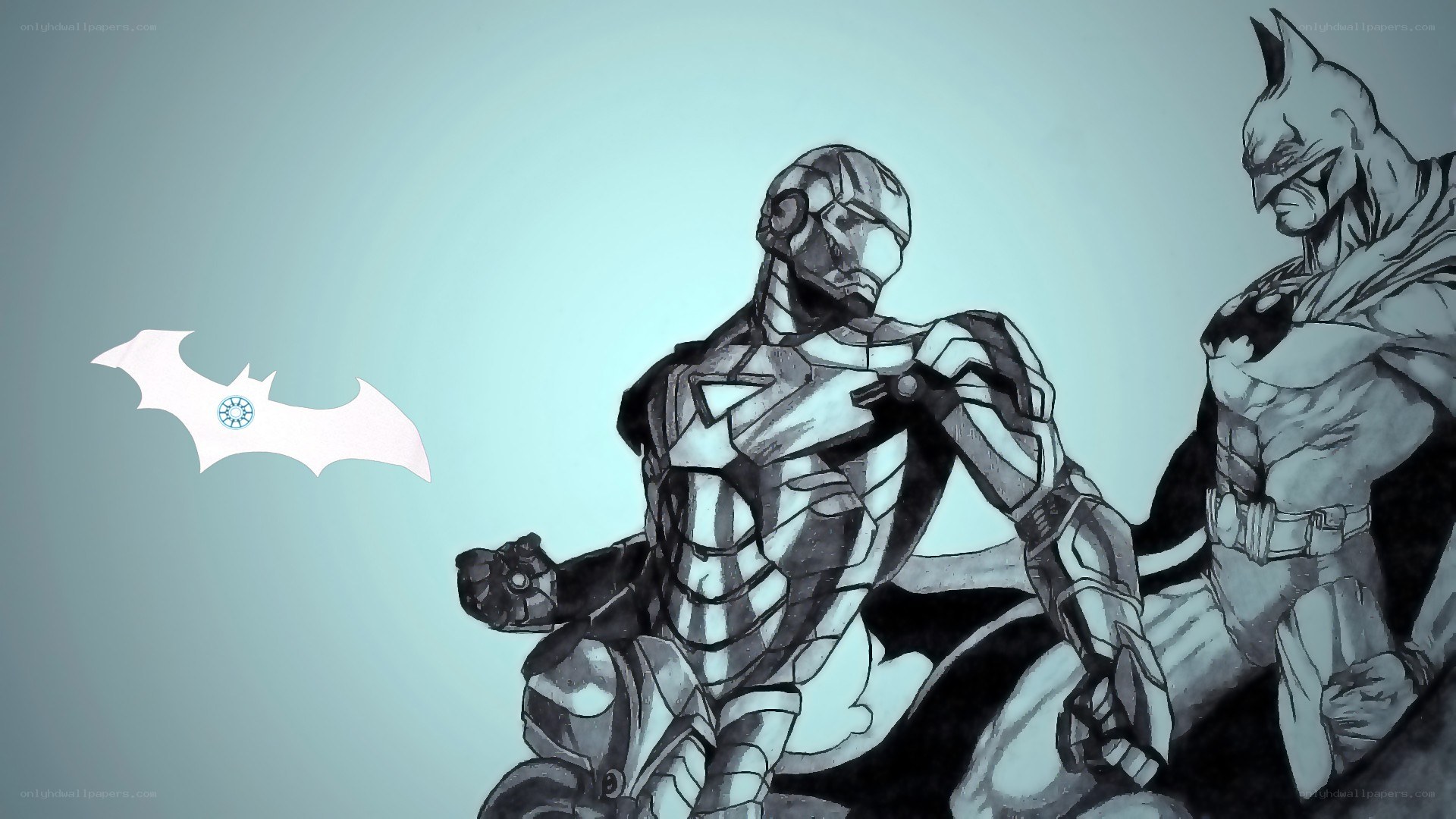 Iron Man and Batman artwork