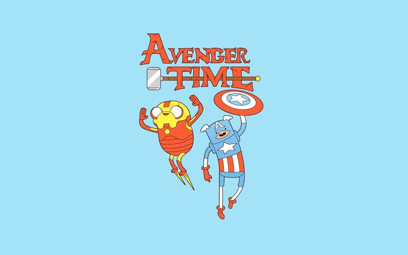 Iron Man and Captain America — Blue