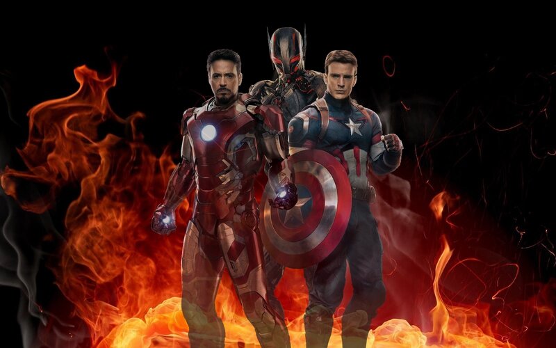 Iron Man and Captain America — Red, Dramatic
