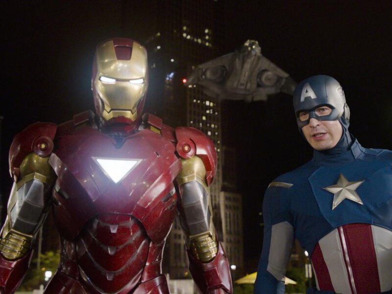 Iron Man and Captain America — Red
