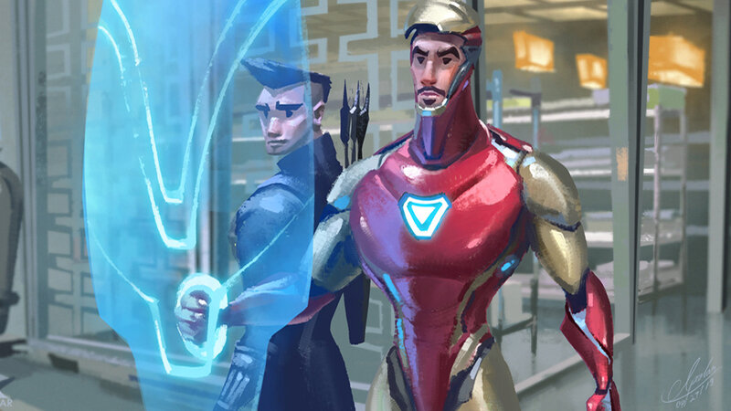 Iron Man and Hawkeye