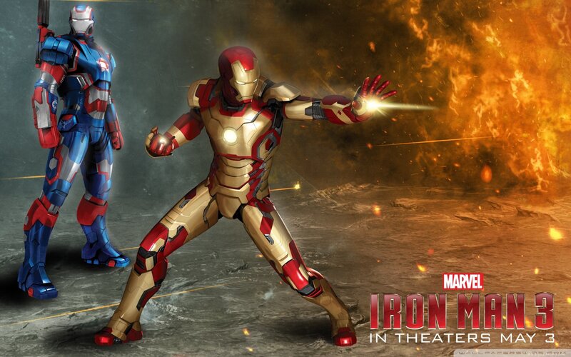 Iron Man and War Machine — Red, Dramatic, Digital Art