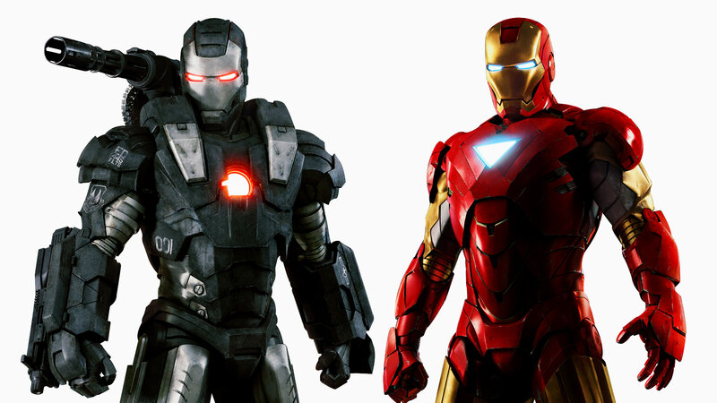 Iron Man and War Machine suits