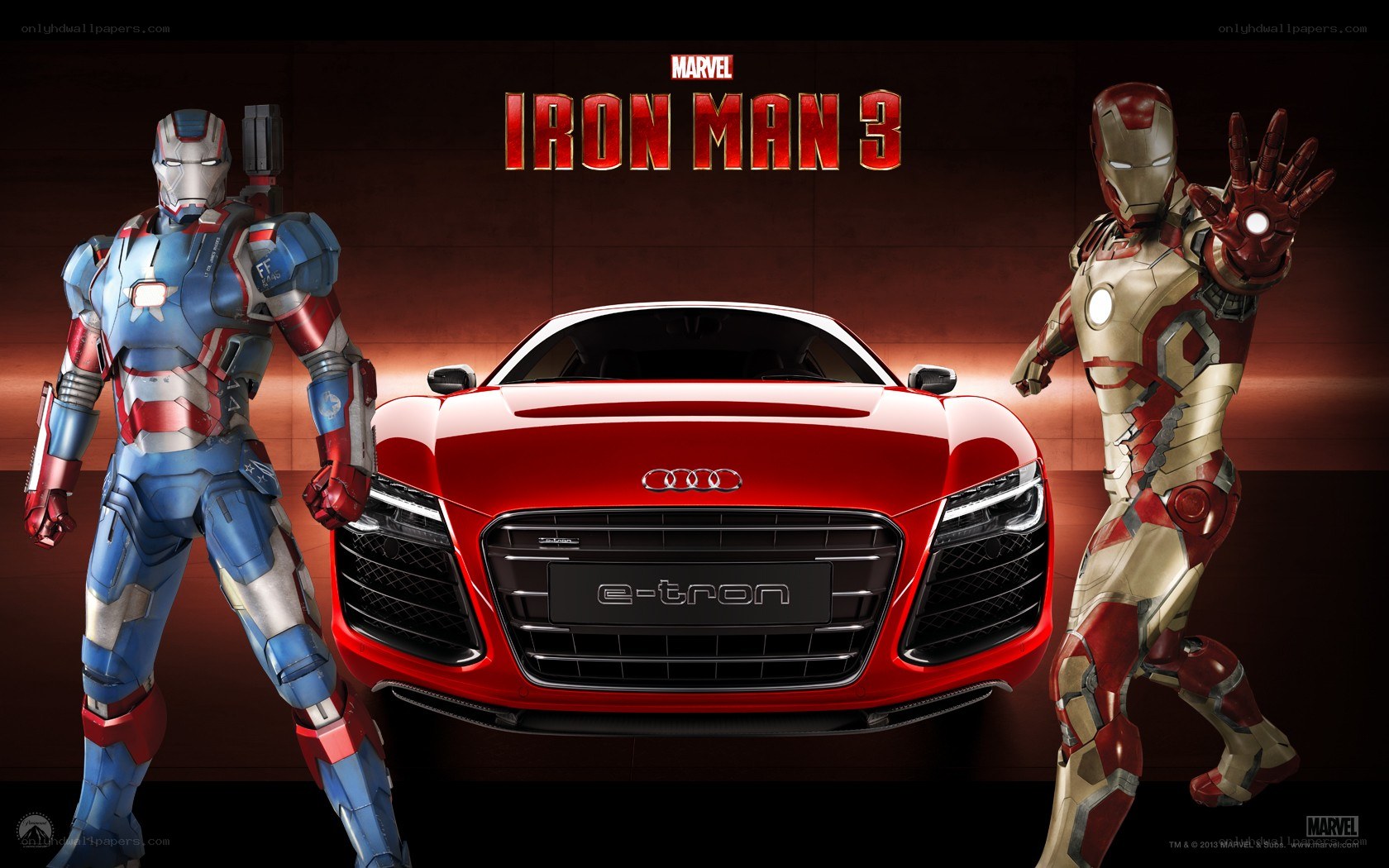 Iron Man and War Machine with Audi