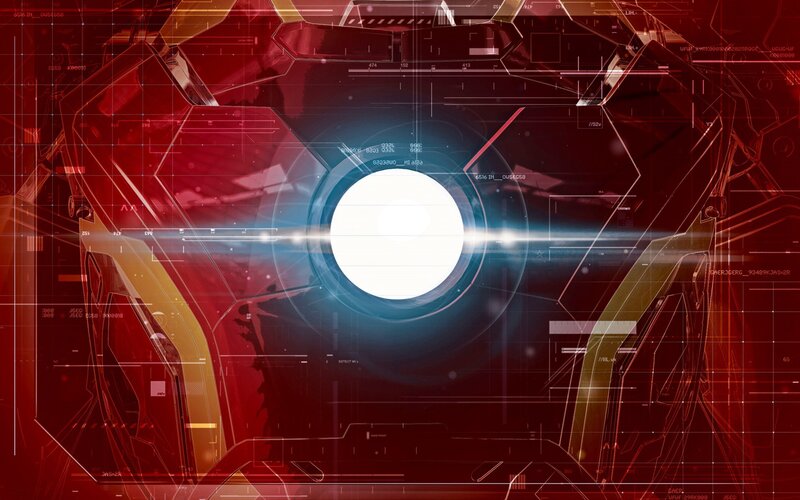 Iron Man Arc Reactor — Red, Technological, Digital Art