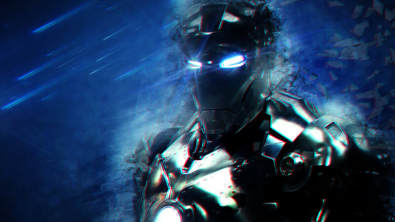 Iron Man Armor — Blue, Dramatic