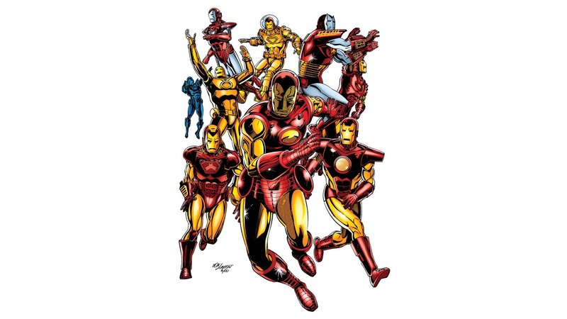 Iron Man Armor Suits — Red, Heroic