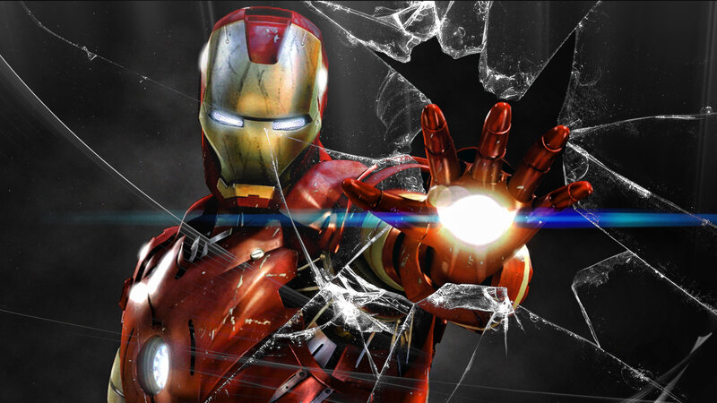Iron Man Breaking Glass