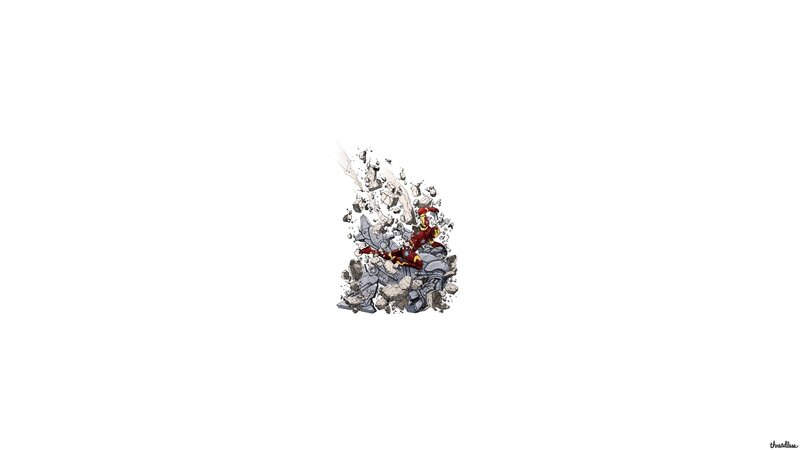 Iron Man Breaking Through Wall