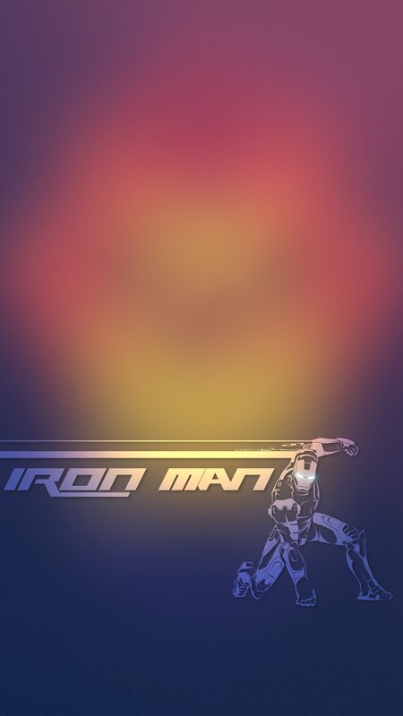 Iron Man Character — Blue, Dramatic
