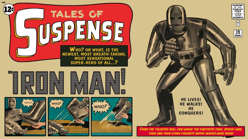 Iron Man Character — Red, Dramatic, Comic