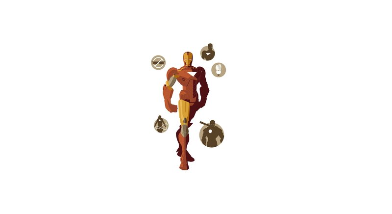 Iron Man Character — Red, Neutral