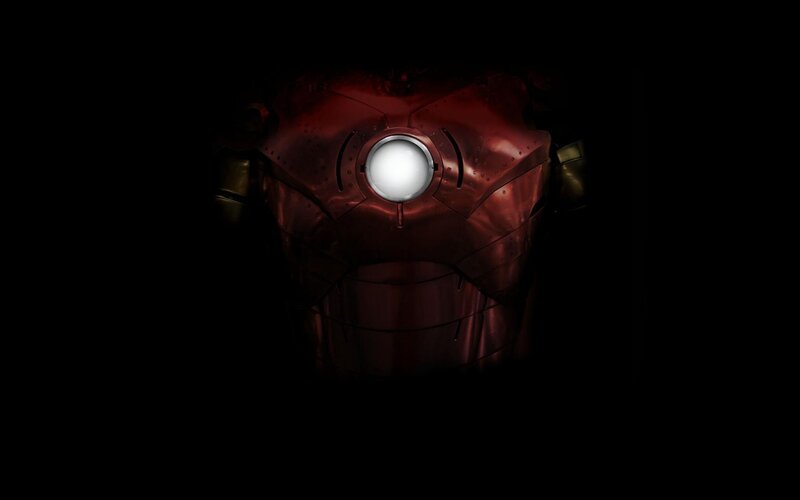 Iron Man Chest Reactor — Red, Dramatic, Night
