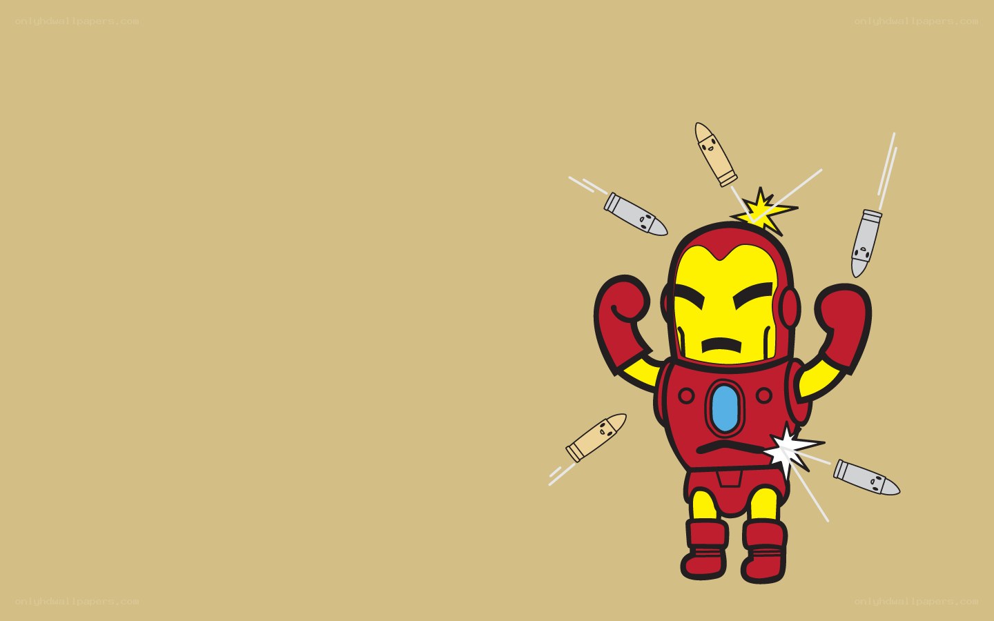 Iron Man deflecting bullets