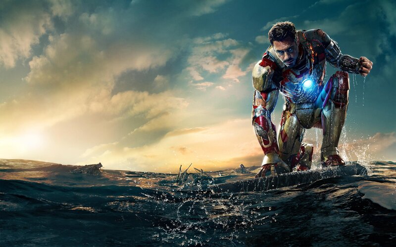 Iron Man emerges from water