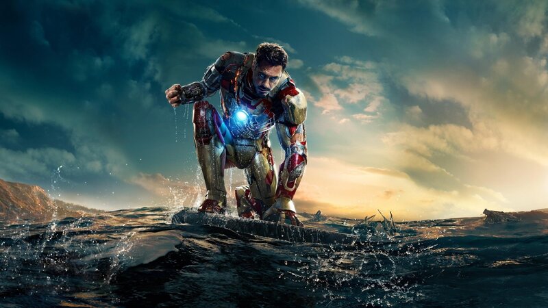 Iron Man emerges from water