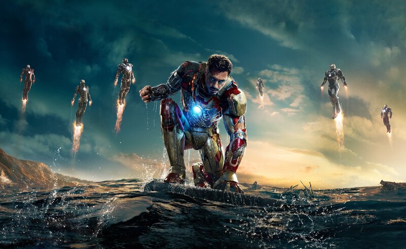 Iron Man emerges from water