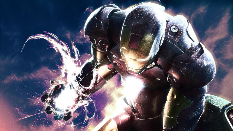 Iron Man firing repulsor blast