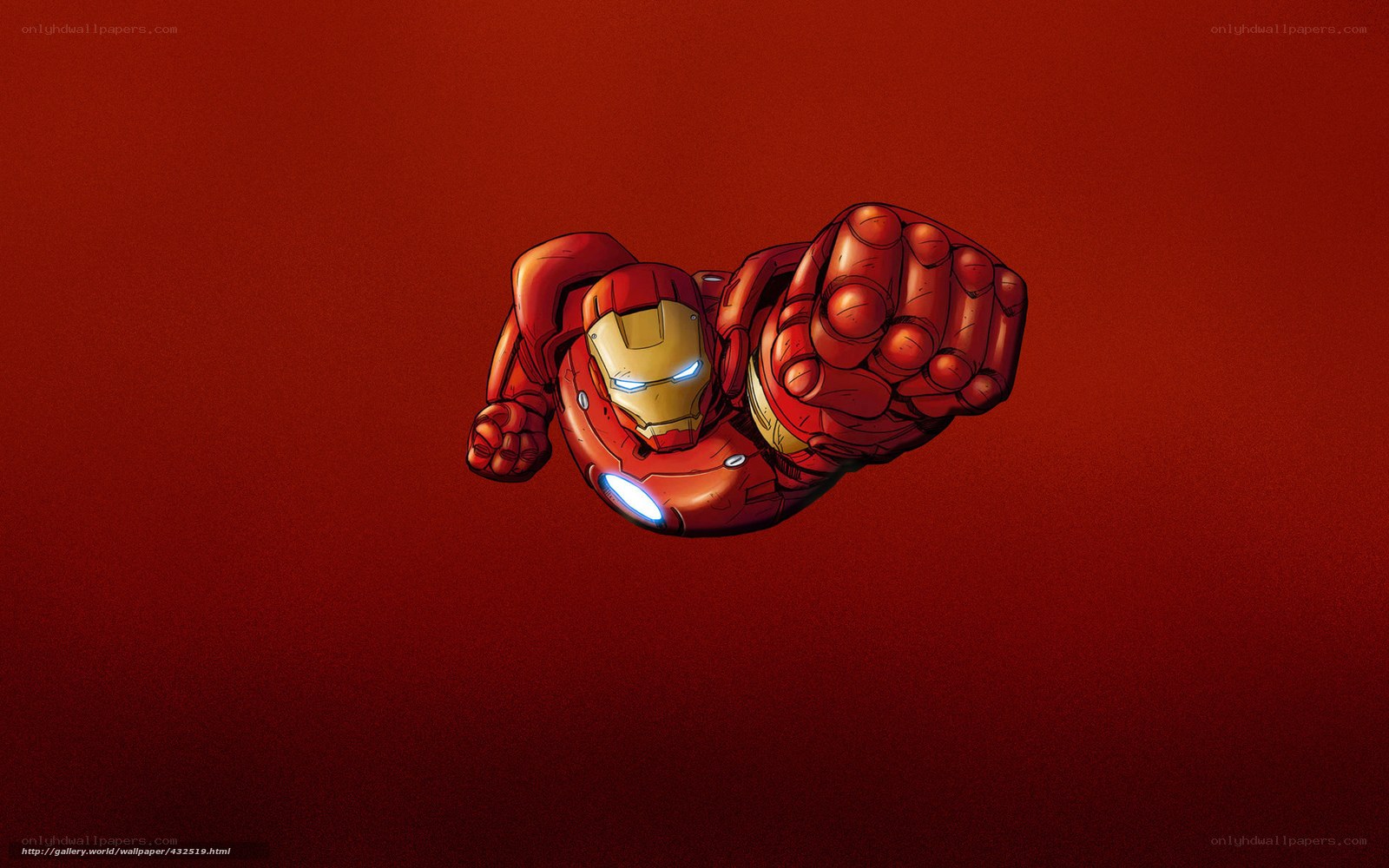 Iron Man flying forward