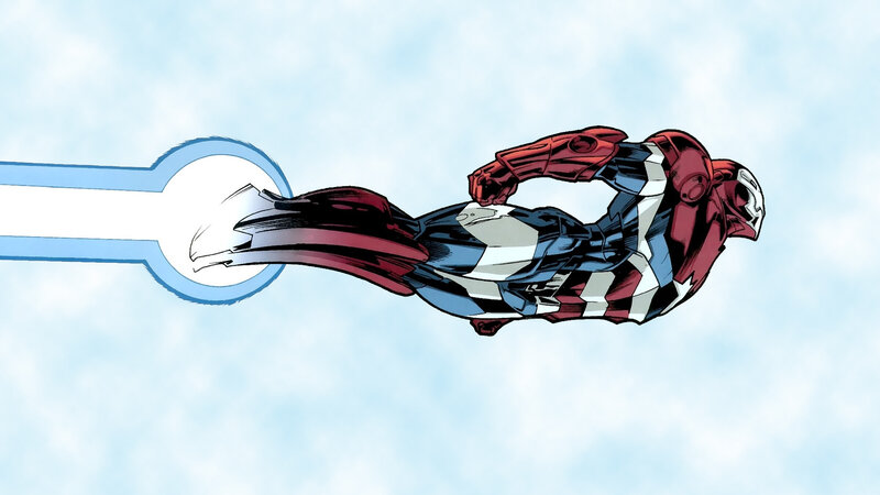 Iron Man Flying — Red, Dynamic