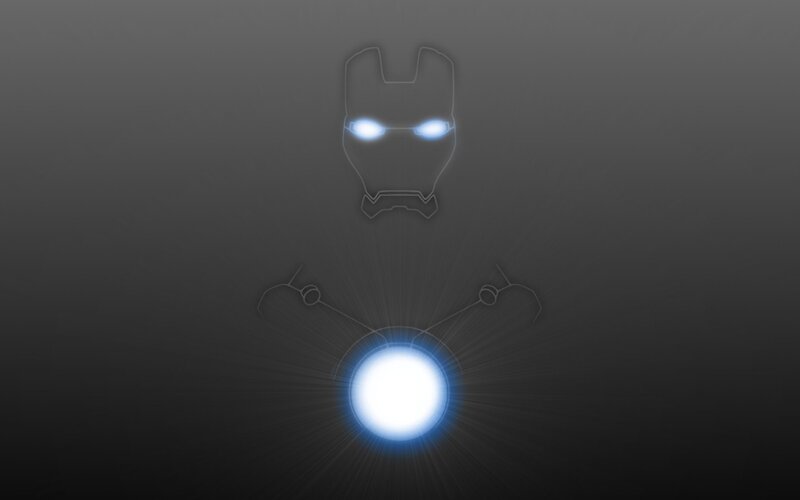 Iron Man glowing outline