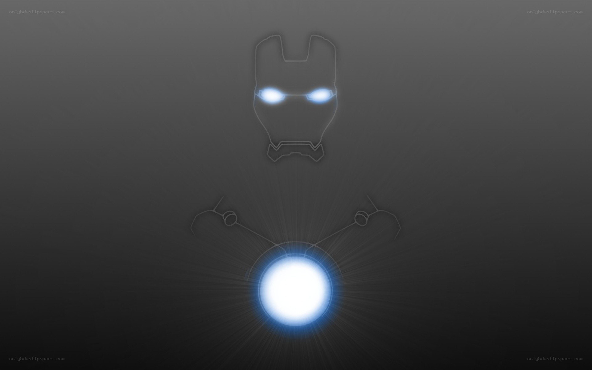 Iron Man glowing outline