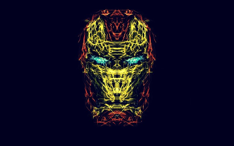 Iron Man helmet abstract art